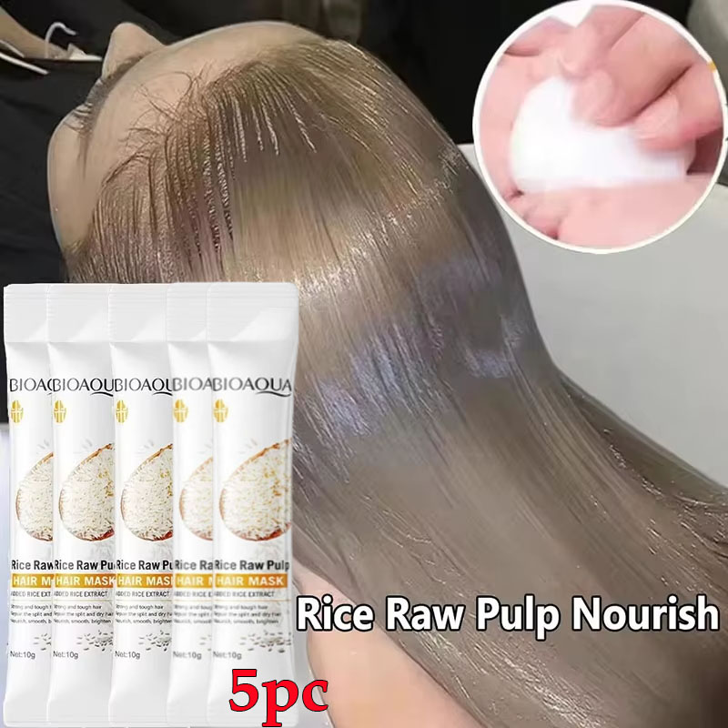 Hair Care For Dry And Frizzy Hair - Rice Magical Keratin Hair Mask 5