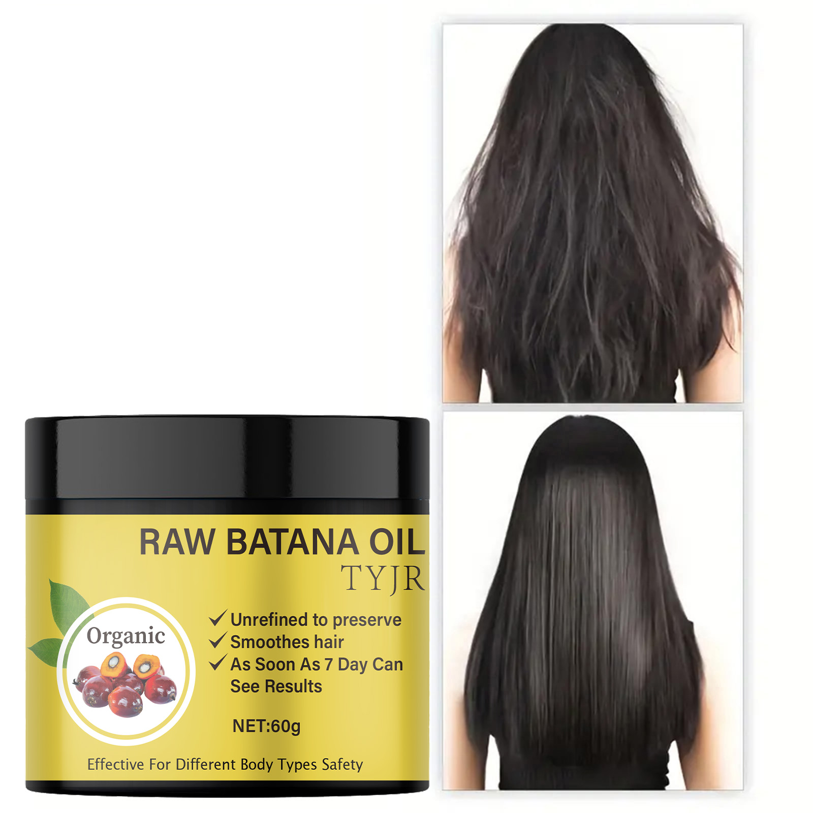 Hair Care For Dry And Frizzy Hair - Raw Batana Oil Hair Mask repair