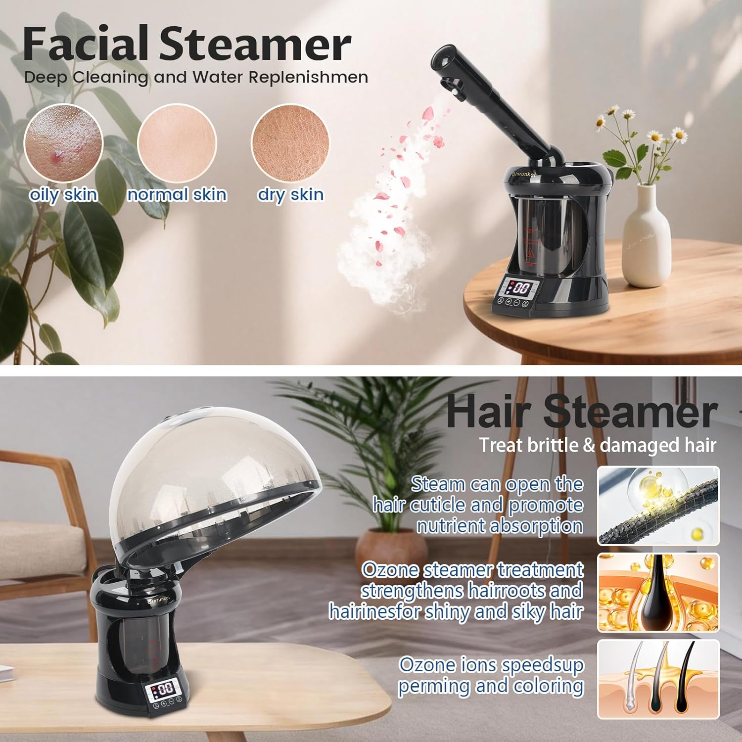 2-In-1 Ozone Hair Hood Steamer - Hair Care In Salon recension och pris