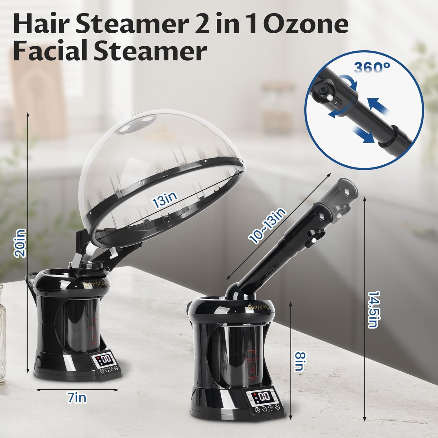 2-In-1 Ozone Hair Hood Steamer - Hair Care In Salon recension och pris