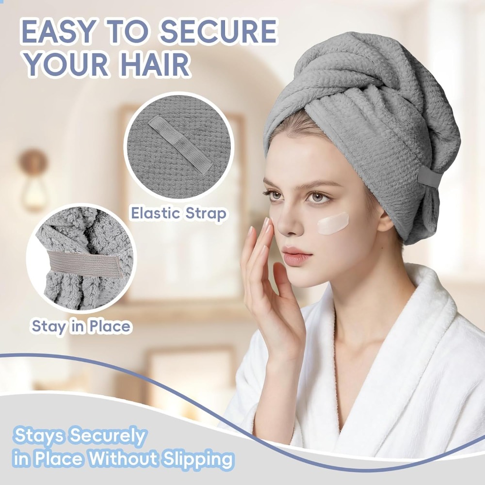 Large Microfiber Hair Towel Wr - Hair Care For Curly Dry Hair recension och pris
