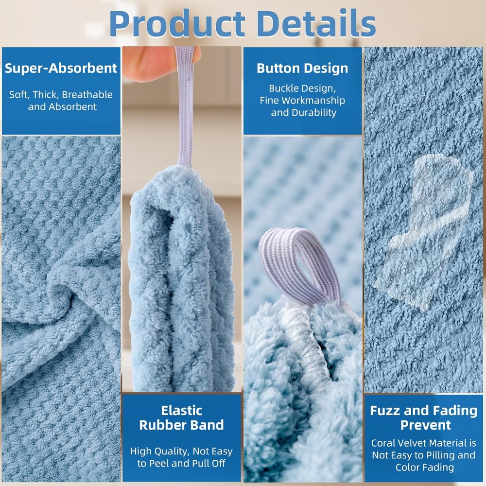 Microfiber Hair Towel Wrap 4 P - Hair Care For Curly Dry Hair recension och pris