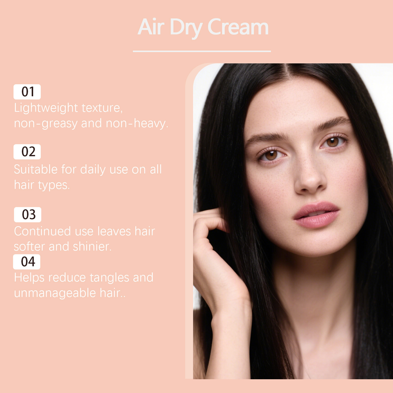 Air Dry Smoothing Hair Cream A - Hair Care For Dry And Frizzy Hair recension och pris